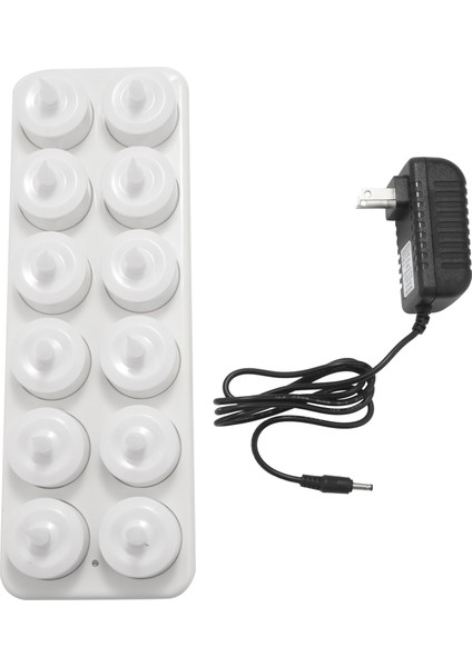 Şarj Edilebilir LED Elektrikli Mumlar, Alevsiz Titreyen Çay Işıkları, Noel Süslemeleri, Partiler, Etkinlikler, Düğünler, 12'li Set, Beyaz Abd Tak,(Yurt Dışından)