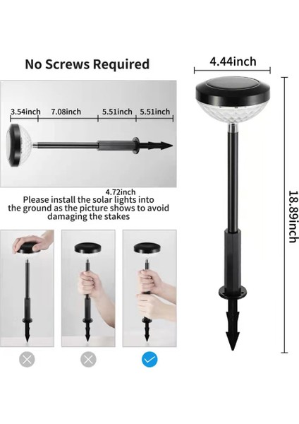 Güneş Yol Işıkları 4 Paket, LED Güneş Işıkları Dış Mekan, IP67 Su Geçirmez Güneş Yol Işıkları, Güneş Enerjili Bahçe Işıkları,(Yurt Dışından) fiyatları