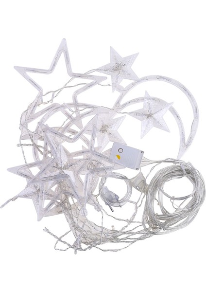 LED Dize Işık Pentagram Yıldız Perde Işıkları Peri Düğün Doğum Günü Noel Aydınlatma Kapalı Dekorasyon Işık-Ab Tak,(Yurt Dışından)