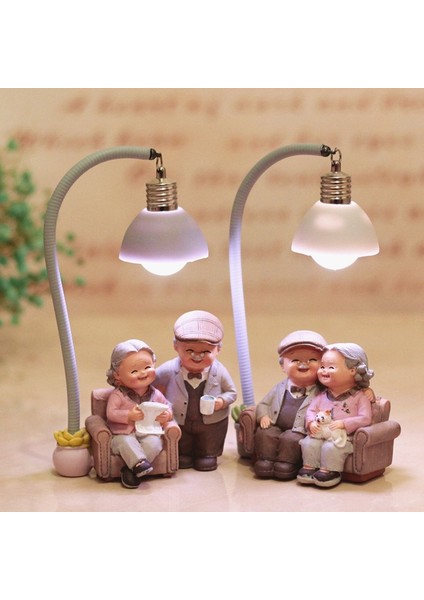 Çift Gece Lambası Süsler Düğün Yıldönümü Hediye Ev Dekor Romantik Reçine Süsleme Sanatı Craft-A,(Yurt Dışından) fiyatları