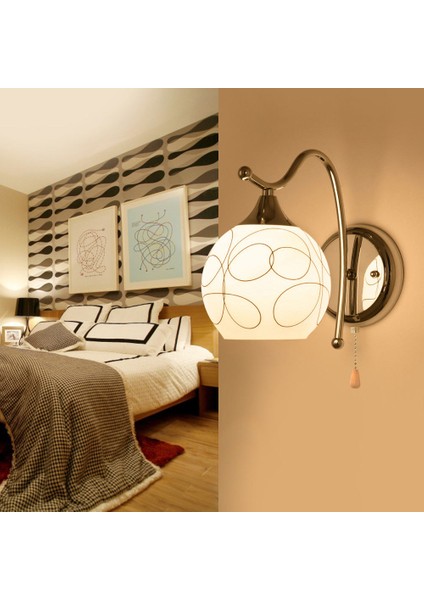 Modern LED Kristal Duvar Işık Lambası Koridor Sundurma Yatak Odası Aplik Aydınlatma Armatürü, Anahtarlı Tek Kafa, (Yurt Dışından) modelleri