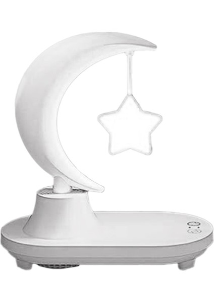 3-In-1 Bluetooth Ses Kablosuz Şarj LED Başucu Romantik Renkli Atmosfer Gece Lambası Yatak Odası Işığı (Yıldız),(Yurt Dışından)