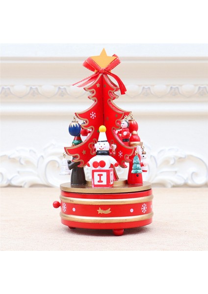 Noel Süslemeleri Noel Ahşap Dönen Müzik Kutusu Noel Ağacı Şekli Ev Partisi Dekoru Süs Yeşil (Yurt Dışından) modelleri