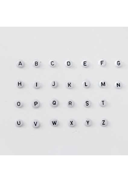 1200 Adet Az Beyaz Düz Yuvarlak Siyah Mektup Ingilizce Alfabe Akrilik Boncuk Seti Dıy Takı Bilezikler Kolye Yapımı (Yurt Dışından) modelleri