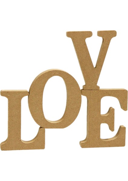 43 Adet Ahşap Harfler, Bitmemiş Ahşap Harfler Dekoratif Ayakta Harfler Dilimleri Tabela Dekorasyon Zanaat Ev Için (Yurt Dışından)