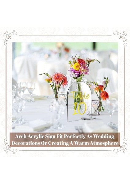 20 Paket 6x4 Inç Boş Akrilik Numaraları Işaretleri Standı ile Düğün Resepsiyon Burcu Diy Arch Akrilik Standı Işaretleri (Yurt Dışından) modelleri