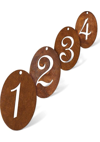 4pcs Noel Pas Numarası Dekoratif Çelenk, Sıkıntılı Metal, Noel Yuvarlak (Yurt Dışından)