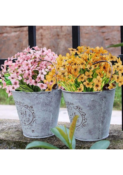 8 Paketler Açık Hava Çiçekleri Sahte Plastik Bitkiler Bahçe Ev Düğün Çiftlik Evi Dekoru (Gül Kırmızı) (Yurt Dışından) fırsatları