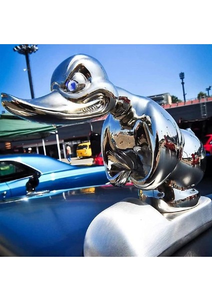 Kızgın Lastik Ördek Hood Süsleme, Kendinden Yapışkanlı 3D Komik Araba Kaput Dekorasyon Aksesuarları Bar Pub Kulübü (Yurt Dışından) fırsatları