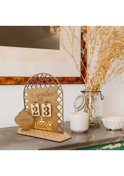 Ahşap Ramazan Takvimi Süslemeleri - Ahşap Geri Sayım Takvimleri Süslemeleri 30 Gün Eid Mubarak, Stil 2 (Yurt Dışından) modelleri