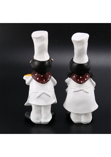 1 Çift Erkek Kız Şef Dekorasyon Ev Dekorasyon Reçine El Sanatları Şarap Dolabı Pencere Restoran Fırın Dekorasyon (Yurt Dışından) fırsatları