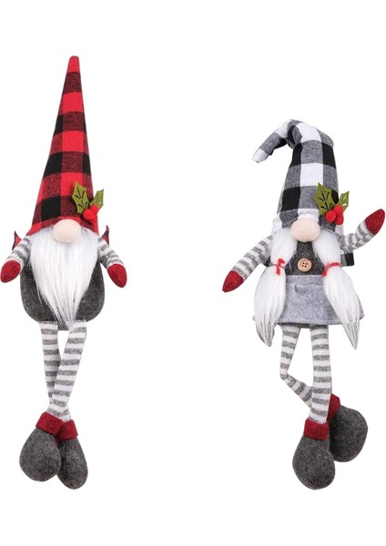 2 Adet Noel Perde Toka Tieback Bay ve Bayan Gnome Perde Tiebacks Kanca Raptiye Toka Kelepçe Noel Için (Yurt Dışından)