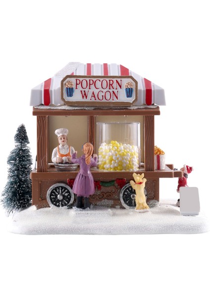 LED Işıklı Evler Müzikli Çok Renkli Noel Tatil Köyü Patlamış Mısır Evi (Yurt Dışından) fiyatları