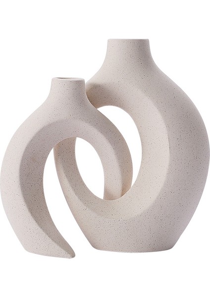 2 Adet/takım Seramik Vazolar Kurutulmuş Pampas Çim Çiçekler Iskandinav Oturma Odası Ev Dekor Aksesuarları Masa Üstü (Yurt Dışından)