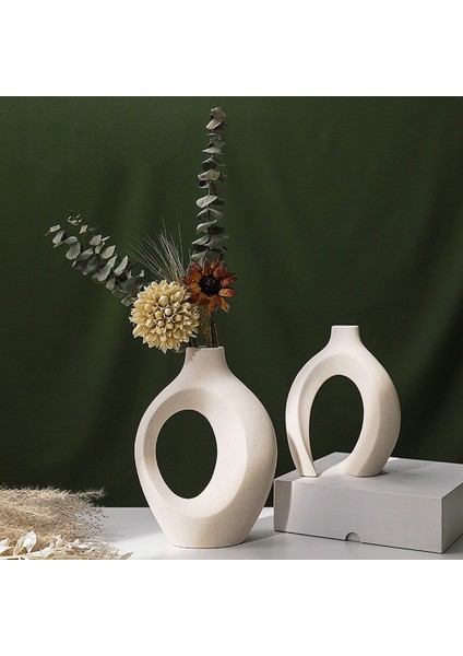 2 Adet/takım Seramik Vazolar Kurutulmuş Pampas Çim Çiçekler Iskandinav Oturma Odası Ev Dekor Aksesuarları Masa Üstü (Yurt Dışından) modelleri