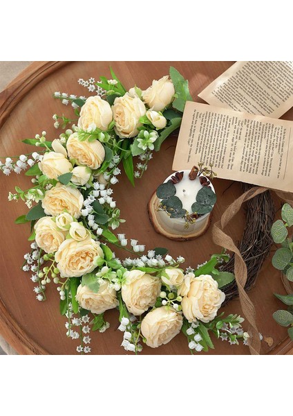 Dekorasyon Için 3 Demet Yapay Çiçek Gül Sahte Buket Dekor Çiçek Düzenlemeleri Düğün Şampanya (Yurt Dışından) indirimleri