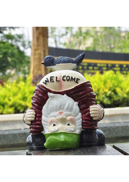 Hoş Geldiniz Bahçe Gnome, Bahçe Gnome Bahçe Figürleri Dış Mekan Dekorasyonu, Dış Mekan Heykeli (Yurt Dışından) fırsatları