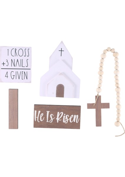 Ahşap Tabelalar Paskalya Katmanlı Tepsi Öğeleri Rustik Isa'nın Doğuşu Sahnesi Dekor Seti Paskalya Sahnesi, Din, Kilise (Yurt Dışından)