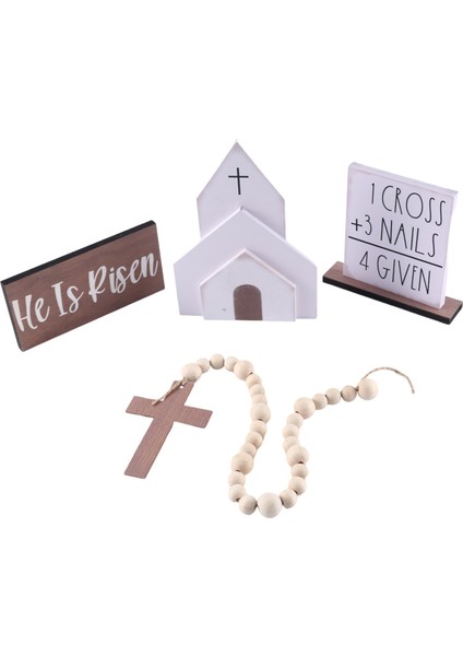 Ahşap Tabelalar Paskalya Katmanlı Tepsi Öğeleri Rustik Isa'nın Doğuşu Sahnesi Dekor Seti Paskalya Sahnesi, Din, Kilise (Yurt Dışından) fiyatları