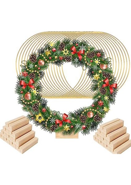 20 Adet 12 Inç Metal Çiçek Çember Tutucular ile Centerpieces, Masa Yüzükleri, Düğün Noel Duvar Asılı El Sanatları (Yurt Dışından)