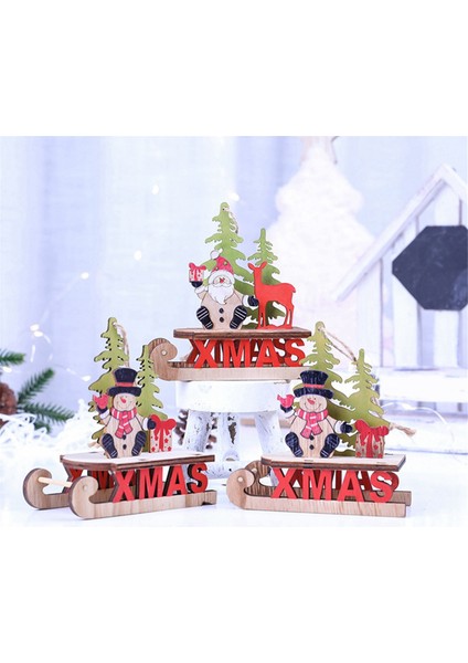 Noel Süsleri Noel Dekorasyonu Kızak Süsleme Ofis Masası Dekorasyonu Iç Mekan Dekorasyonu -Sahne (Yurt Dışından) fiyatları
