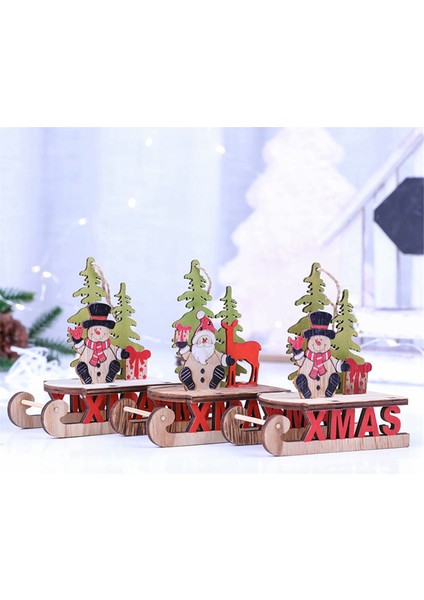 Noel Süsleri Noel Dekorasyonu Kızak Süsleme Ofis Masası Dekorasyonu Iç Mekan Dekorasyonu -Sahne (Yurt Dışından) modelleri