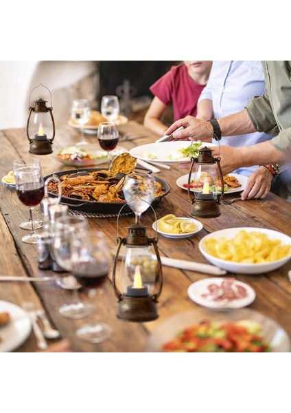 Vintage Mum Fenerler Kapalı 12 Adet Mini Fener Titreşimsiz Mumlar Küçük Asılı Fenerler Ev Dekor Için Bakır (Yurt Dışından) fırsatları