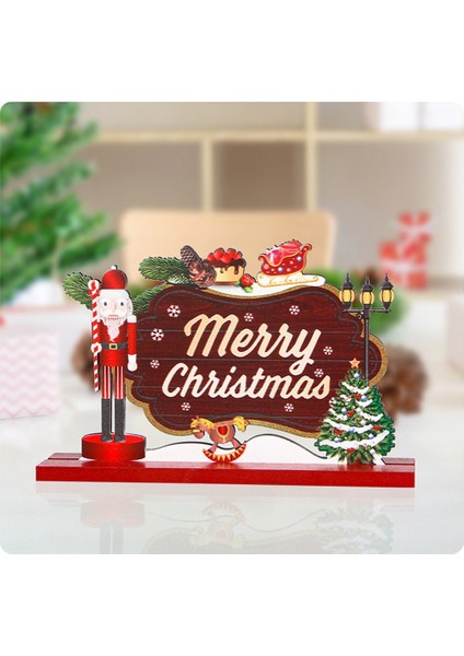 Güzel Noel Ahşap Süs Noel Baba Ahşap El Sanatları Ev Partisi Için Masa Süslemeleri, B (Yurt Dışından) fiyatları