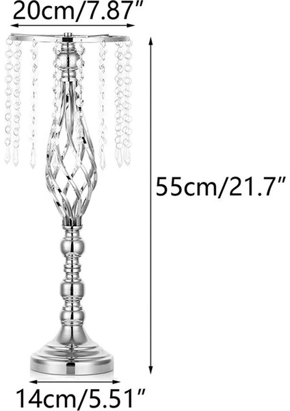 2 Adet Kristal Çiçek Standı Düğün Masalar Için Centerpieces, Düğün Parti Yemeği Olay B Için Masa Üstü Metal Çiçek Vazo (Yurt Dışından) fırsatları