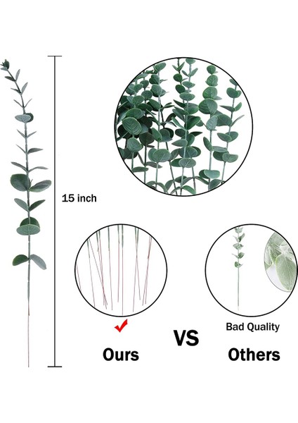 36 Adet Okaliptüs Kaynaklanıyor Dekor Yapay Okaliptüs Düğün Centerpiece Çiçek Için Sahte Dallar Bırakır (Yurt Dışından) fiyatları
