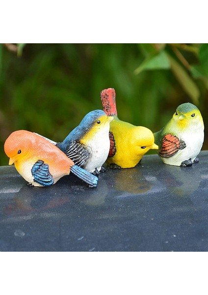 4 Adet/takım Sevimli Bebek Yapay Kuşlar Reçine Heykeli Heykelcik Model Ev Ev Çim Bahçe Dekor (Yurt Dışından) modelleri