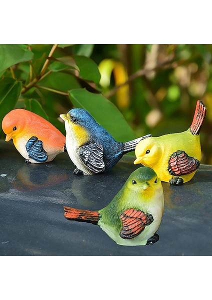 4 Adet/takım Sevimli Bebek Yapay Kuşlar Reçine Heykeli Heykelcik Model Ev Ev Çim Bahçe Dekor (Yurt Dışından) indirimleri