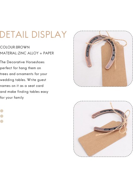 10 Adet Iyi Şanslı At Nalı Düğün Iyilik Kraft Etiketleri ile Rustik At Nalı Hediyeler Vintage Düğün Parti Süslemeleri (Yurt Dışından) indirimleri