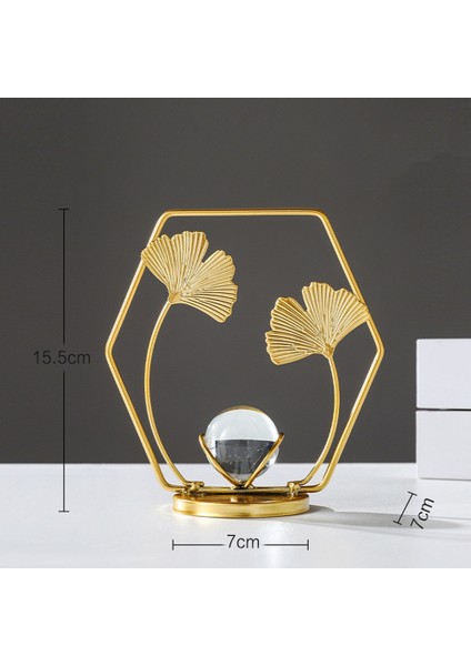 Ginkgo Biloba Kristal Top Süsler Oturma Odası Ofis Ferforje Dekorasyon Avrupa Dekoratif Metal El Sanatları (Yurt Dışından) modelleri
