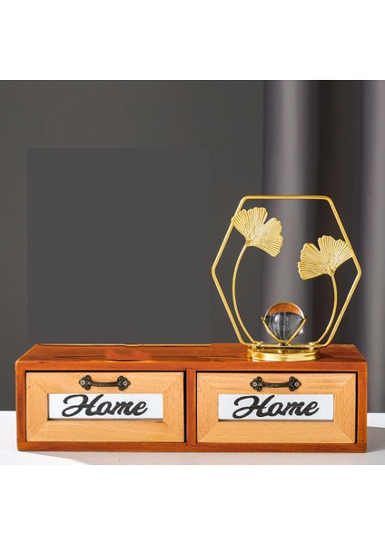 Ginkgo Biloba Kristal Top Süsler Oturma Odası Ofis Ferforje Dekorasyon Avrupa Dekoratif Metal El Sanatları (Yurt Dışından) fırsatları