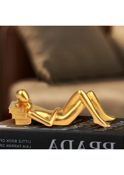 Dekor Okuma Heykeli Ev Dekorasyonu, Raf Dekor Vurgular Ofis Yatak Odası Için Reçine Koleksiyon Figürler (Yurt Dışından) indirimleri