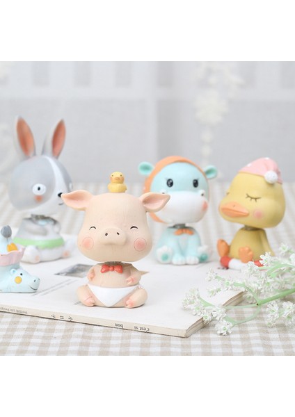 Araba Kontrol Paneli Oyuncaklar Sevimli Bobblehead Bebekler Ev Oto Iç Dekorasyon Araba Süsleri Hediyeler Gri (Yurt Dışından) modelleri