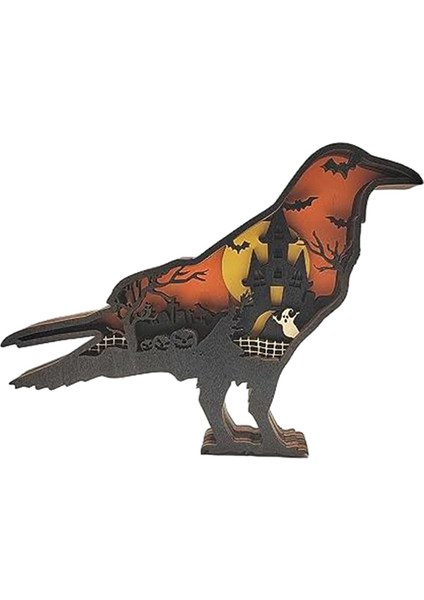 3D Ahşap Hayvan Dekoru, Duvar ve Masa Üstü Ev Dekorasyonu, En Iyi Cadılar Bayramı (Yurt Dışından)