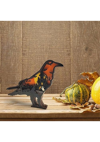 3D Ahşap Hayvan Dekoru, Duvar ve Masa Üstü Ev Dekorasyonu, En Iyi Cadılar Bayramı (Yurt Dışından) modelleri