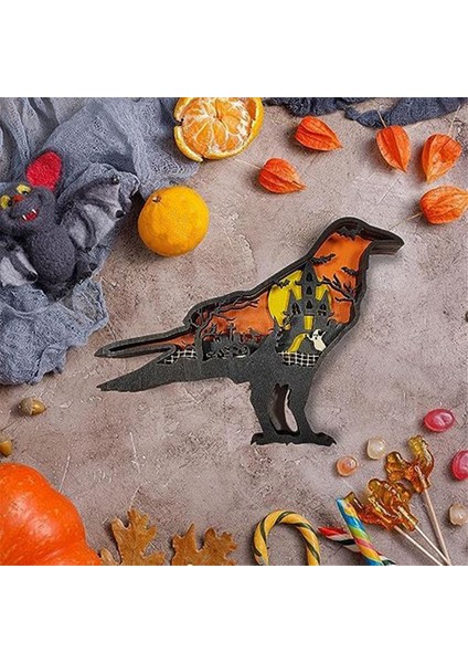 3D Ahşap Hayvan Dekoru, Duvar ve Masa Üstü Ev Dekorasyonu, En Iyi Cadılar Bayramı (Yurt Dışından) indirimleri