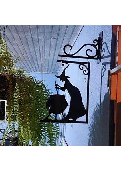 Cadılar Bayramı Cadı Kazanı Siluet Duvar Dekoru, Metal Cadı Kazanı Duvar Asılı Süsleme, Asılı Duvar Sanatı Ev Dekor (Yurt Dışından) indirimleri