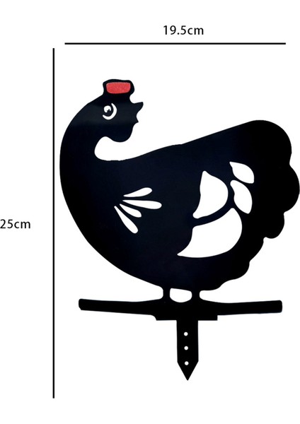 Tavuk Yard Sanat Bahçe Süsleri Ev Açık Bahçe Arka Bahçe Çim Dekor Akrilik Siyah Bahçe Tavuk Yard Dekor - D (Yurt Dışından) indirimleri