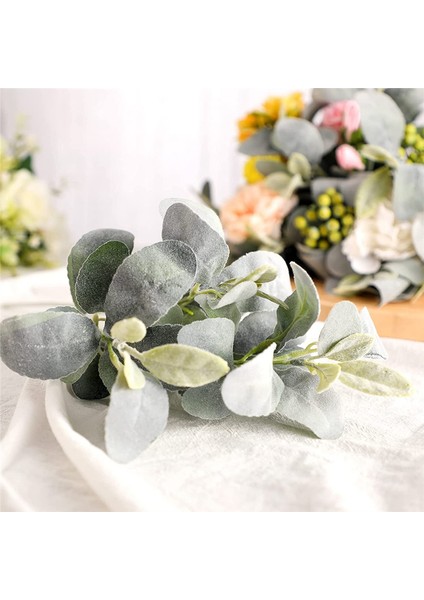 15 Adet Yapay Akın Kuzu Kulak Yeşillik Kök Sahte Kuzu Kulağı Dalları Seçtikleri Rustik Düğün Centerpiece (Yurt Dışından) indirimleri