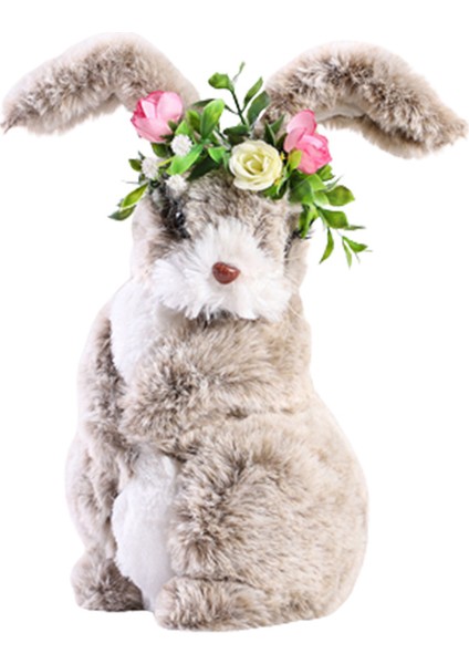 Paskalya Dekorasyon Süs Paskalya Simülasyon Tavşan Peluş Tavşan Bebek Hediye Hayvan Mini Bahçe Dekorasyon (Yurt Dışından)