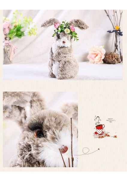 Paskalya Dekorasyon Süs Paskalya Simülasyon Tavşan Peluş Tavşan Bebek Hediye Hayvan Mini Bahçe Dekorasyon (Yurt Dışından) modelleri