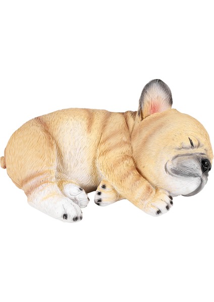 Fransız Bulldog Heykel Süs Köpek Heykeli Heykelcik Açık Bahçe Dekor Hediye-Yalan Köpek (Yurt Dışından)