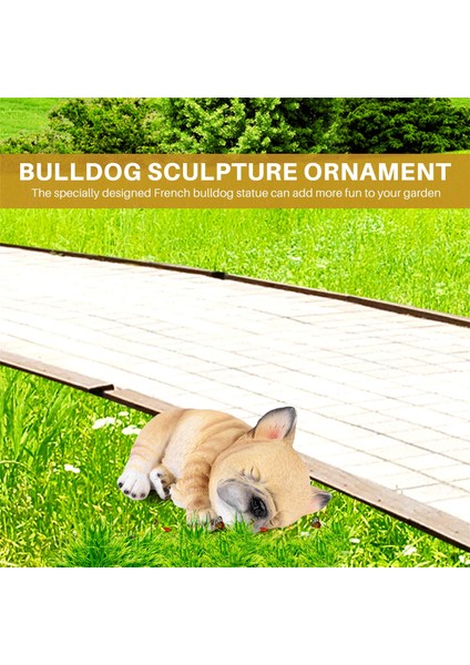 Fransız Bulldog Heykel Süs Köpek Heykeli Heykelcik Açık Bahçe Dekor Hediye-Yalan Köpek (Yurt Dışından) fırsatları