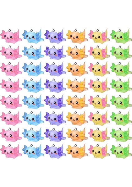 48 Adet Hayvan Takılar Axolotl Reçine Takılar Takı Yapımı Için Minik Reçine Hayvanlar Reçine Figürler Minyatür Axolotl Süs (Yurt Dışından)