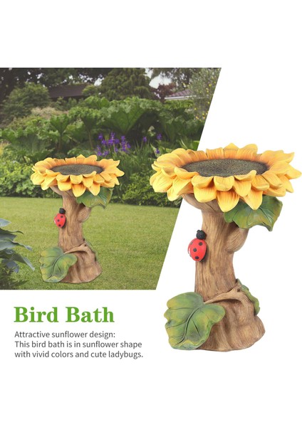 Ayçiçeği Kuş Banyosu Bahçe Dekorasyonu Açık Bahçe Çim Dekor Sanat Süsler (Yurt Dışından) fiyatları