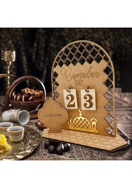 Ahşap Ramazan Takvimi Süslemeleri Geri Sayım Takvimleri Süslemeleri 30 Gün Eid Mubarak Ramazan Partisi Süsleme, C (Yurt Dışından) fırsatları